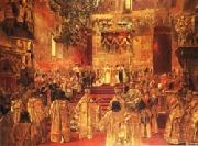 Henri Gervex The Coronation  of Nicholas II oil
